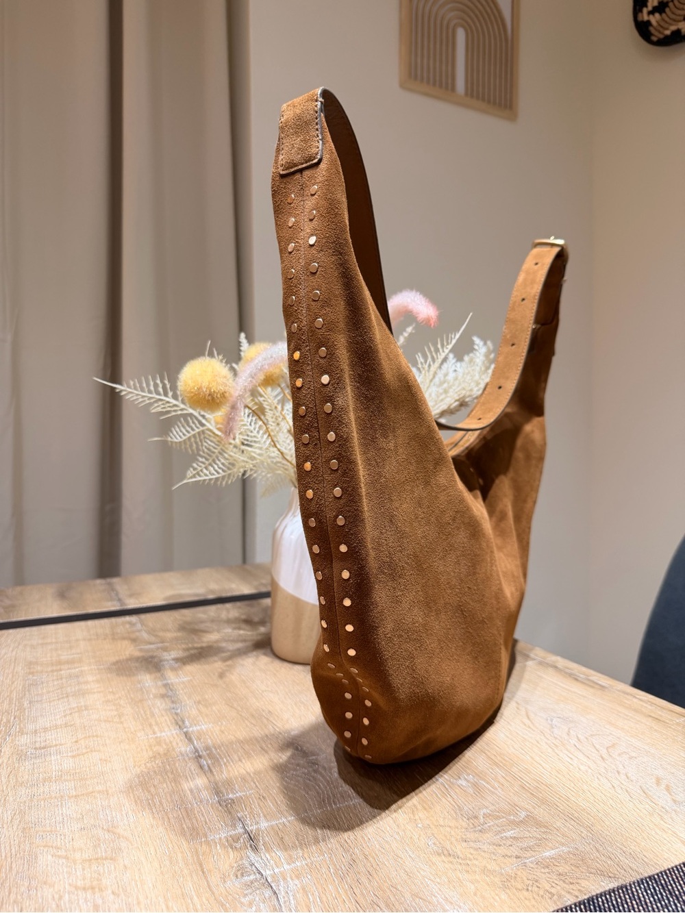 Madewell Suede large crescent Bag in Cognac brown NWOT - Picture 2 of 7